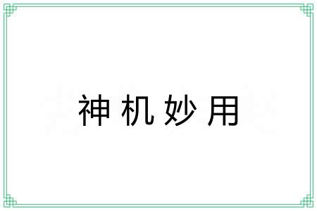 神机妙用 神机妙用