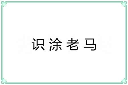 识涂老马 识涂老马