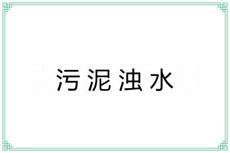 污泥浊水 污泥浊水